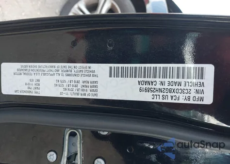 2022 Dodge Charger Sxt Rwd z USA, uszkodzony, nr VIN 2C3CDXBG2NH258919